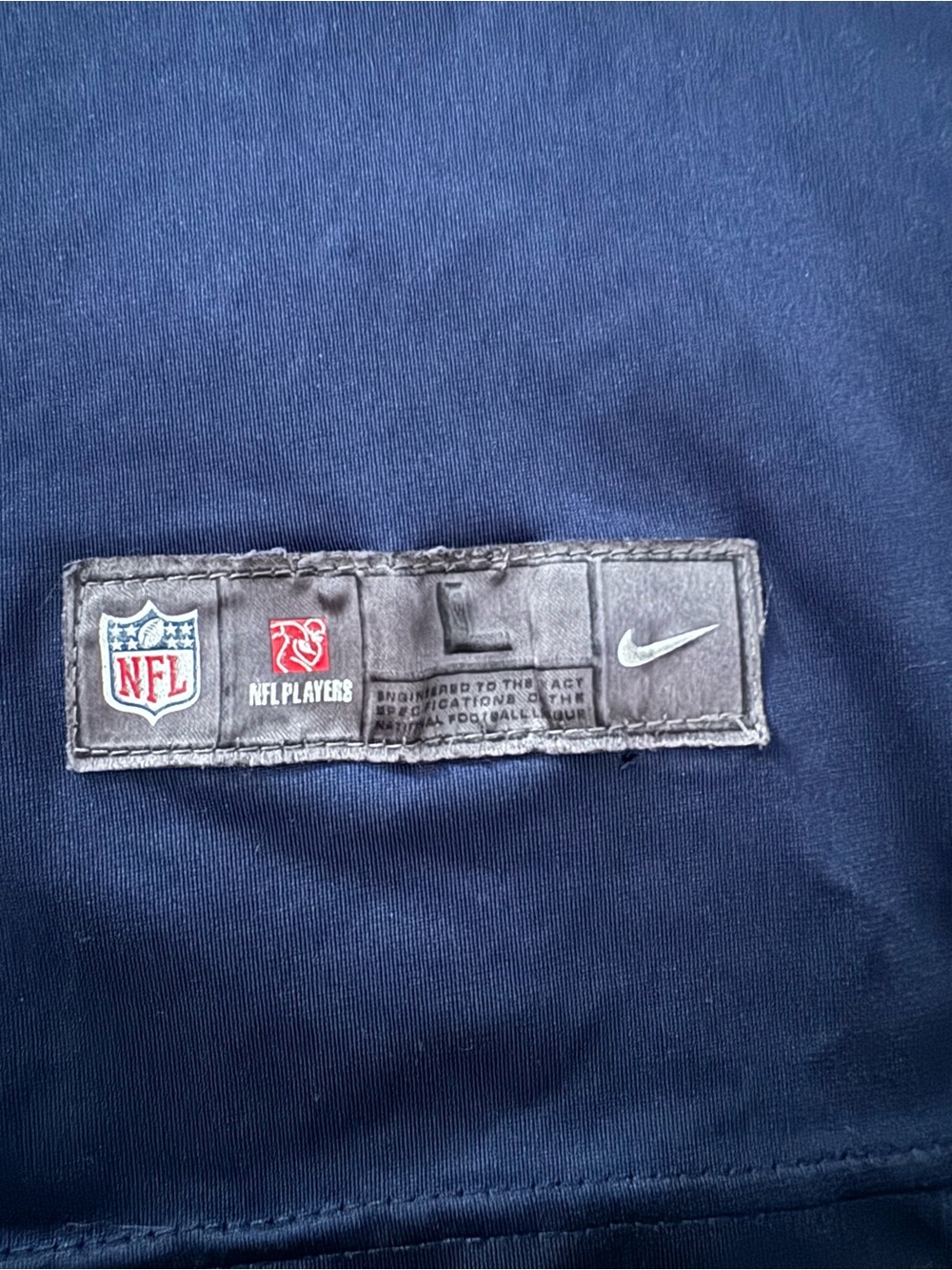Nike Kids Navy and White Prescott #4 Football Jersey - Picture 3 of 3